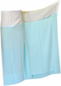 東スカート（裾除け）ちりめん　Ｌ寸　水色　日本製　スカート式裾除け　和装小物　和装下着　着物下着　縮緬