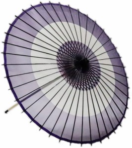 絹傘Ｐ（2本柄）助六　飾り糸：ピンク・緑・黄・赤　持ち運びに便利な継ぎ柄！文化祭・大道芸・コスプレ　２本継　和傘