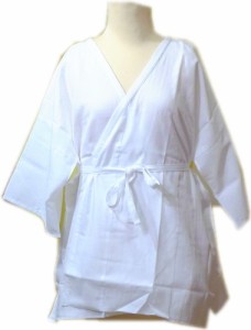 肌襦袢　リンズ袖　白　日本製　紐付き　ＬＬ寸　和装下着　ガーゼ肌着 和装小物　和装下着　着物下着　綸子　りんず