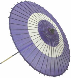 わけあり　絹傘12　助六紫　国産　２本継　装飾・文化祭・大道芸・コスプレ【舞台・舞傘・撮影・小道具】日本製　２本柄　和傘