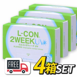 エルコン2ウィーク 4箱セット（1箱6枚入）シンシア l-con lcon 2week コンタクトレンズ 2週間使い捨て 送料無料 ポスト便