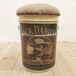 ペール缶 クッションスツール JackDaniels [ジャックダニエル] 収納付き椅子 ペール缶スツール オイル缶 ペンキ缶 アメリカン雑貨