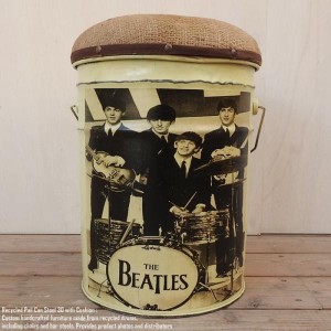 ペール缶 クッションスツール Beatles [ビートルズ] 収納付き椅子 ペール缶スツール ペンキ缶 ゴミ箱 スチール腰掛