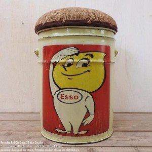 ペール缶 クッションスツール EssoMan [エッソマン] エッソボーイ 収納付き椅子 ペール缶スツール ペンキ缶 ゴミ箱