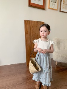 子供服 キッズ 女の子 ドッキングワンピース  半袖 花柄 ティアード おしゃれ かわいい おでかけ 夏 人気 韓国