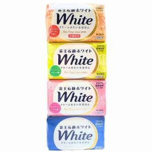 花王石鹸ホワイト White クリームみたいな石けん 12個入り 100%植物原料 香り付き バスサイズ せっけん ボディーソープ 洗顔【Costco コ