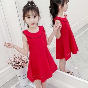 ワンピース キッズ 子供服 女の子 夏 キッズワンピース 膝丈ワンピース ノースリーブ Aライン 子供ドレス ジュニア 子ども お姫様 おしゃ