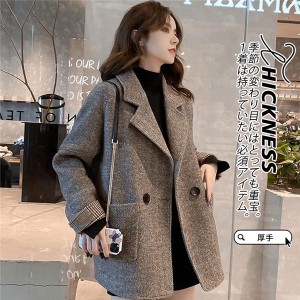 【タイムセール、10倍ポイント】 チェスターコート レディース 冬服 ラシャコート ショート丈 ジャケット マウンテンパーカー ボタンダウ