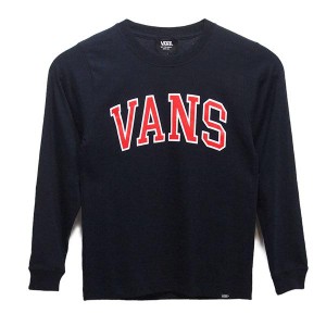 VANS バンズ キッズ 長袖 Tシャツ Arch Logo Boys LS T-Shirt アーチ ロゴ ボーイズ ロングスリーブ Tシャツ キッズ 121K5020400 ヴァン