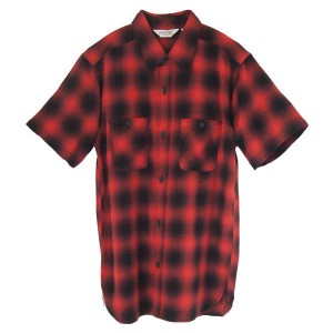 【FIVE BROTHER】ファイブブラザー LIGHT FLANNEL S/S WORK SHIRT オンブレ チェック ライト フラン ネル 半袖 シャツ ビンテージ アメカ