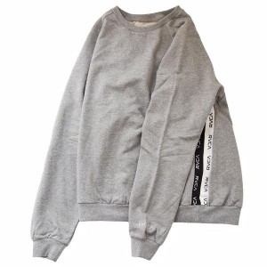 RVCA ルーカ 2TONE JACQUARD CREW TOP 2トーン ジャガード クルー ネック スウェット プルオーバー トレーナー サイド ライン ロゴ テー