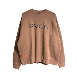 RVCA ルーカ BIG RVCA CR ビッグ ルーカ クルー スウェット ルカ BB042-002 ロゴ プリント 裏起毛 スエット トレーナー オーバー ビッグ 