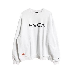 RVCA ルーカ BIG RVCA CR ビッグ ルーカ クルー スウェット ルカ BB042-002 ロゴ プリント 裏起毛 スエット トレーナー オーバー ビッグ 