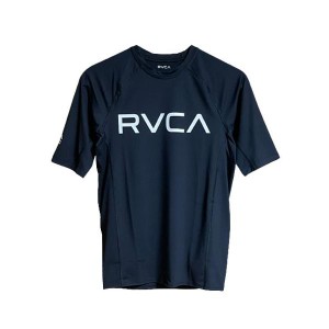 ルーカ RVCA SS RASHGUARD ラッシュ ガード メンズ 半袖 ロゴ Tシャツ BA041-807  マリン スポーツ 海 水着 コンプレッション ストレッチ