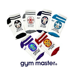 gym master ジムマスター 覆面レスラージャガードソックス 靴下 ユニセックス マスクマン ギフト プレゼント ゴルフ 抗菌防臭 メンズ レ