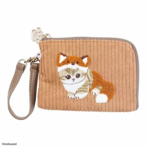 mofusand デイリーポーチ きつね 刺繍ボアシリーズ モフサンド ねこ ネコ ふわふわ 小物入れ きつねにゃん