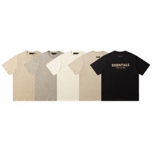    FOG FEAR OF GOD 背中にレザーロゴ丸首プリント半袖