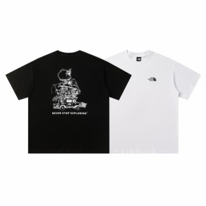 the north faceゆったり大きいサイズカジュアル半袖Tシャツ