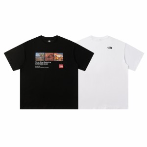 the north face半袖Tシャツ レトロ ルーズ 高品質