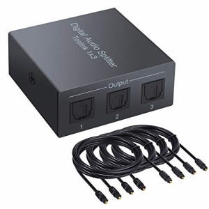 CAMWAY 光 デジタル 分配器 デジタル光学オーディオスプリッター SPDIF /Toslinkに対応　PS3 XBOX DAC コンバータ