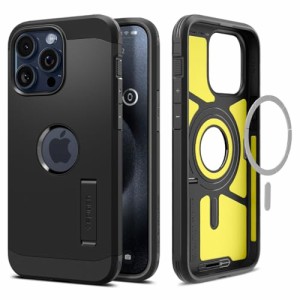 Spigen iPhone 15 Pro Max ケース Magsafe対応 スタンド付き 米軍MIL規格 タフ・アーマー・マグフィット ACS