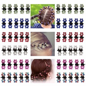 ヘアクリップ BetterJonny 60個セット ミニ ヘアピン 前髪クリップ 髪留め 可愛い ヘア金具 女性用 ヘアピン ラインストーン 髪