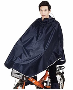 FTBOL レインコート メンズ レディース カッパ 雨合羽 ロング 大きいサイズ メンズ 自転車 男女兼用 Navy