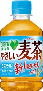 まとめ買い サントリー グリーンダカラ やさしい麦茶 お茶 麦茶 280ml×24本