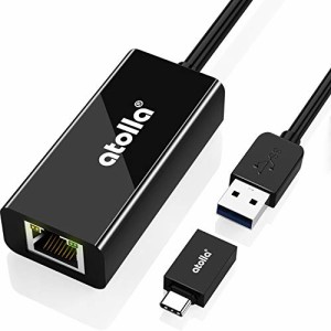 atolla Switch有線LANアダプター USB LAN 変換アダプター USB To RJ45 1Gbps高速通信 USB3.0 Typ