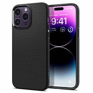 Spigen iPhone14Pro ケース ストラップホール 付き TPU ソフト ケース マット 滑り止め 耐衝撃 米軍MIL規格取得 傷防