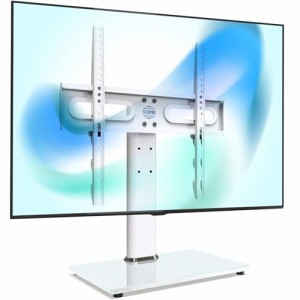 FITUEYES テレビスタンド 27〜55インチ対応 壁寄せテレビスタンド テレビ台 卓上用 高さ調節可能 首振りタイプ ホワイト TT104