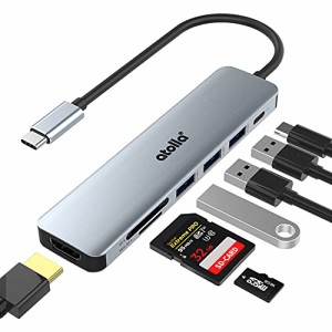 USB C ハブ 7-in-1 atolla USB ハブ Type-C マルチポート4K HDMI+100W急速PD充電+3つのUSB3.0ポ