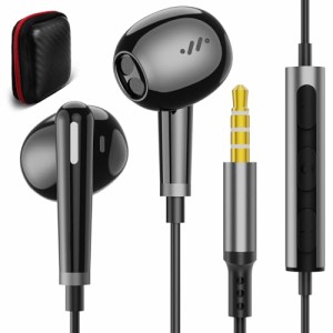 イヤホン 有線 マイク付き 3.5mmジャック インナーイヤー型 イヤフォン HiFi高音? 通話可能 音量調整 i-phone6/6