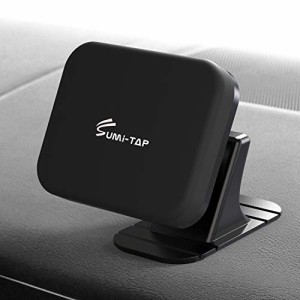 sumi-tap スマホホルダー 車 マグネット式 車用粘着式自由設置可能 カーナビホルダー ダッシュボード曲面粘着可能 携帯ホルダー 360度