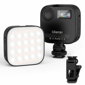 Ulanzi U60 LEDビデオライト 小型 金属クリップ付き クイックリリース 360°RGB 2500-9000K色温度 輝度調整 250