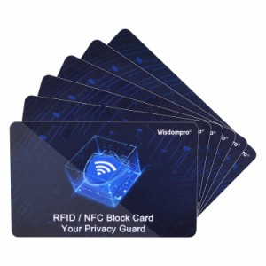 Wisdompro スキミング防止カード 6枚入 RFID/NFCブロック 磁気遮断 電子マネー/スキミング犯罪防止 クレジットカード、IC/I