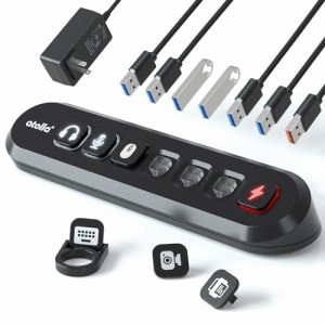 USB 3.0 ハブ atolla USB ハブ 電源付き 5Gbps高速伝送 USB3.0ポートx6 + 18W急速充電ポート USB HUB