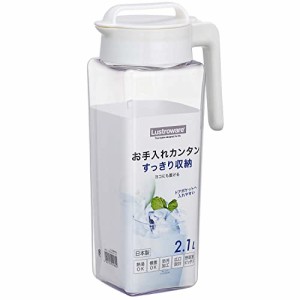 岩崎工業 スクエア ピッチャー 冷水筒 耐熱 縦横置き 2.1L ホワイト 幅15.1×奥行10.4×高さ30.2cm K-1298 WH 日本