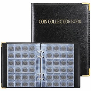 PAKESI コインアルバム コインファイル 大容量 480枚収納可能 ポケットサイズ3*3CM コイン収集 古銭 貨幣 記念硬貨 コインコレク
