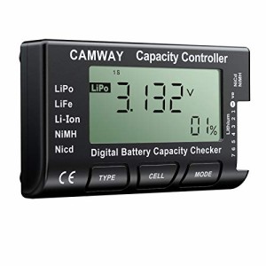 CAMWAY バッテリーチェッカー 電圧チェッカー リポバッテリー チェッカー LCDディスプレー コントローラーテスター LiPo LiFe