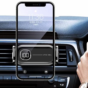 LUCKYDUO2023 スマホホルダー 車 スマホスタンド 電動 自動開閉安定性拔群 片手操作 ミニ 車載スマホホルダー エアコン吹き出し口/