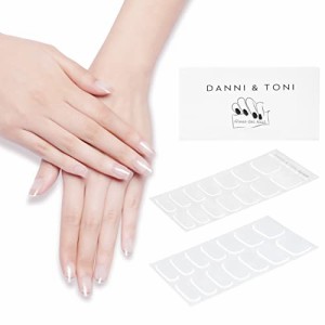 DANNI＆TONI ジェルネイルシール 透明 クリア 男女兼用半硬化タイプ 爪補強保護 防水２週間 長持ち SGS認定済み 安全 オフィス向け