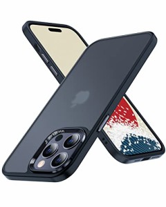 ONES 艶消し iPhone 14 Pro Max ケース 米軍MIL規格 耐衝撃 エアバッグ  レコード盤の質感?レンズ プロテクター ?