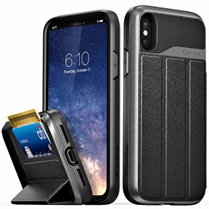 Vena vCommute Apple iPhone X/XS 5.8インチ ケース 財布型米軍MIL規格取得 | 落下 衝撃 吸収 | カード