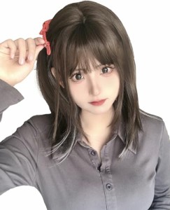 Limakaraウィッグ セミロング ストレート インナーカラー グラデーション ロング ミディアム フルウィッグ ロリータ wig コスプレ