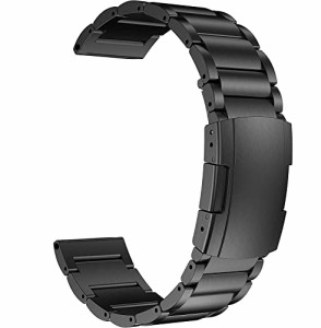 MaKTech チタンバンド、22mm軽量ワンピースメタルリンクブレスレット、Samsung Galaxy Watch 3 45mm/46mmH