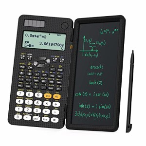 NEWYES 関数電卓 電卓付き電子メモパッド 417関数・機能 微分積分・統計計算・数学自然表示 4ライン表示 関数計算機 数学電卓 折りたた