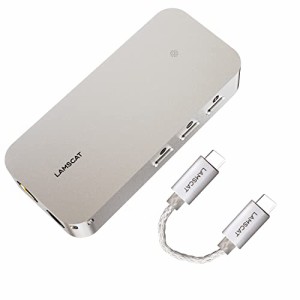 LAMSCAT 6100シリーズ USB C ヘッドホンアンプ バランス4.4mm/3.5mm 出力 DAC内蔵 ゲイン スマホ Windows