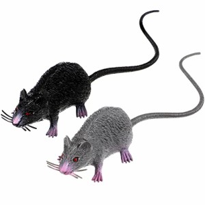 FRCOLOR ネズミのおもちゃ フェイク ネズミ リアル 動物 ハロウィン いたずら 怖い ネズミ ぬいぐるみ 不気味 部屋 装飾 いたずらの
