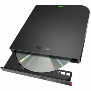 バッファロー USB3.2Gen1/3.0 外付け DVD/CDドライブ 書込みソフト バスパワー給電ケーブル付き 薄型ポータブル 国内メーカー